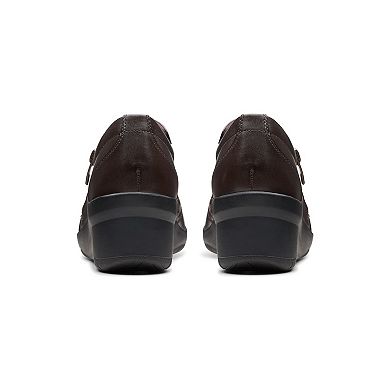 Clarks Suttyn Zip Women's Leather Wedge Shoes