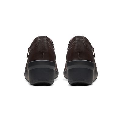 Clarks® Suttyn Zip Women's Leather Wedge Shoes