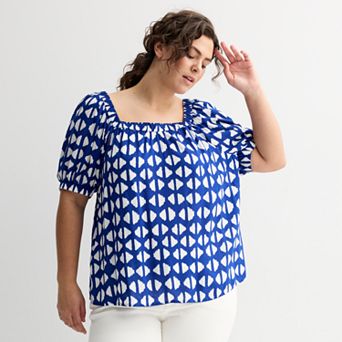 Plus Size Sonoma Goods For Life® Squareneck Peasant Top