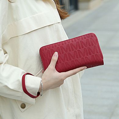 MKF Collection Lisbette Embossed M Signature Wallet by Mia K