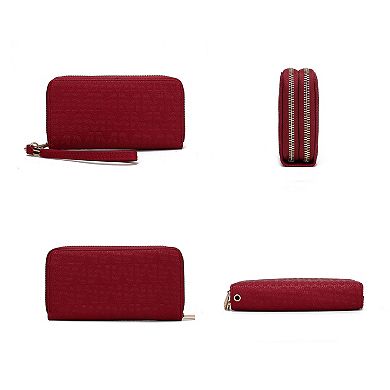 MKF Collection Lisbette Embossed M Signature Wallet by Mia K