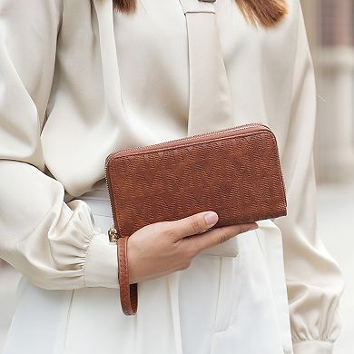 MKF Collection Lisbette Embossed M Signature Wallet by Mia K