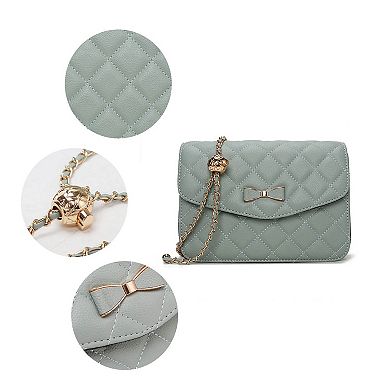 Mkf Collection Blossom Quilted Women’s Shoulder Bag With A Mini Bag Set By Mia K