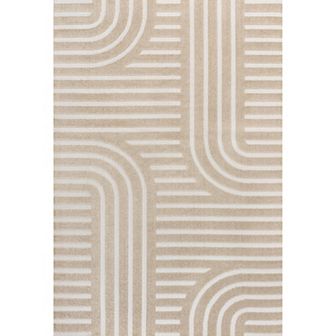 Anders High-low Midcentury Modern Arch Stripe Two-tone Indoor/outdoor Area Rug