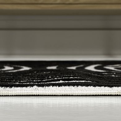 Sofia High-low Midcentury Modern Arch Stripe Two-tone Indoor/outdoor Area Rug