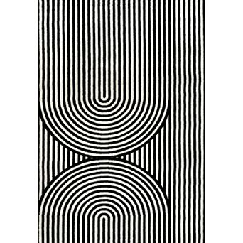 Sofia High-low Midcentury Modern Arch Stripe Two-tone Indoor/outdoor Area Rug