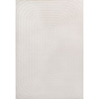Freya High-low Modern Scandinavian Arch Stripe Monotone Indoor/outdoor Area Rug