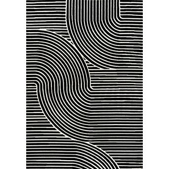 Hallie High-Low Minimalist Curve Geometric Indoor/Outdoor Area Rug