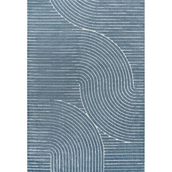 Hallie High-Low Minimalist Curve Geometric Indoor/Outdoor Area Rug