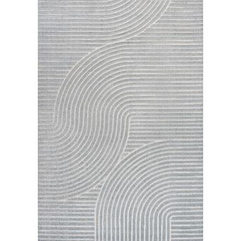 Hallie High-Low Minimalist Curve Geometric Indoor/Outdoor Area Rug