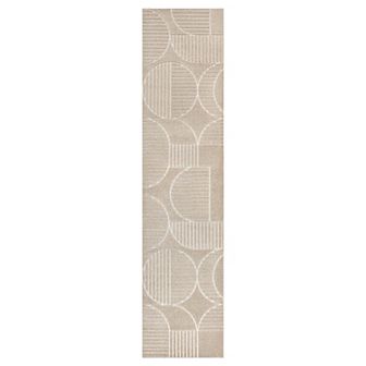 Nordby High-Low Geometric Arch Scandi Striped Indoor/Outdoor Area Rug