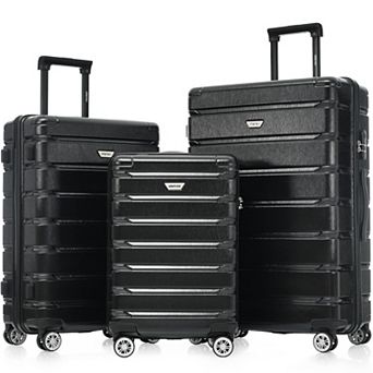 Merax 3 pc Luggage Set Suitcase Set, Lightweight Durable Suitcase With Wheels