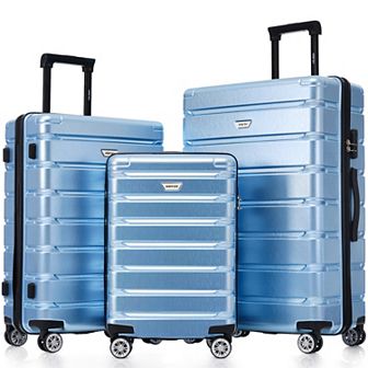 Merax 3 pc Luggage Set Suitcase Set, Lightweight Durable Suitcase With Wheels