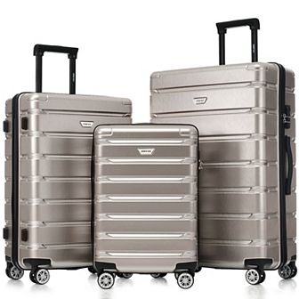 Merax 3 pc Luggage Set Suitcase Set, Lightweight Durable Suitcase With Wheels