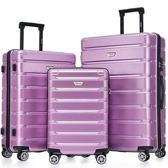 Merax 3 pc Luggage Set Suitcase Set, Lightweight Durable Suitcase With Wheels