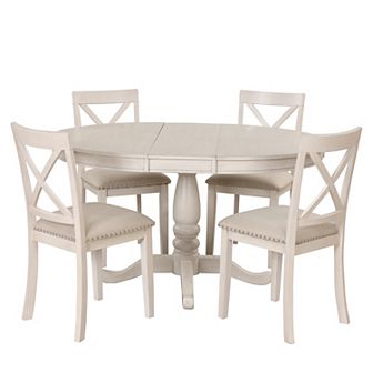 Merax 5 pc Kitchen Table Set, Modern Dining Table Set