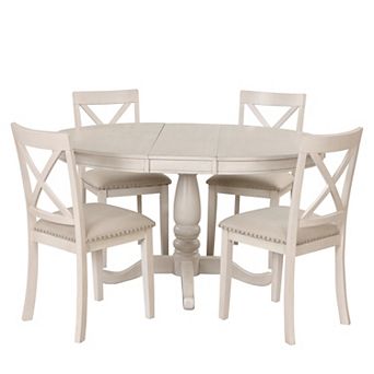 Merax 5 pc Kitchen Table Set, Modern Dining Table Set