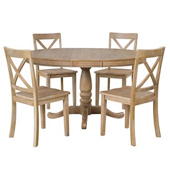 Merax 5 pc Kitchen Table Set, Modern Dining Table Set