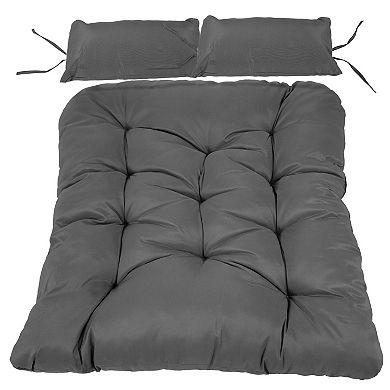 Sunnydaze Andrei Double Egg Chair Replacement Cushion Set