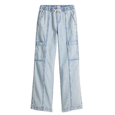 Girls 6-20 SO® Wide Leg Cargo Jeans
