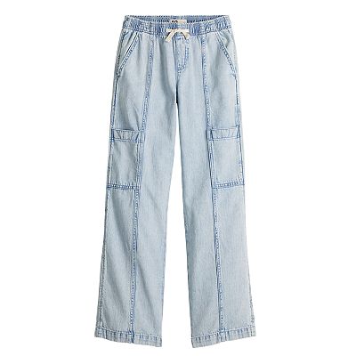 Girls 6-20 SO® Wide Leg Cargo Jeans