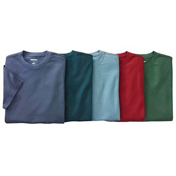 KingSize Men's Big & Tall 5-Pack Cotton Crewneck Undershirts