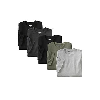 KingSize Men's Big & Tall 5-Pack Cotton Crewneck Undershirts