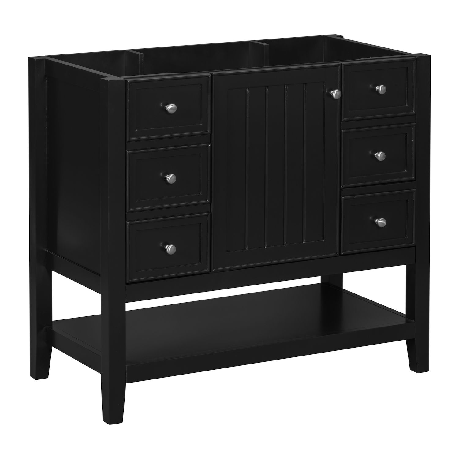 Bathroom Vanity Cabinet With Two Doors And Three Drawers - White