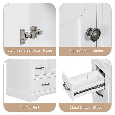 Merax 36" Bathroom Vanity Cabinet，multi-functional Drawer Divider