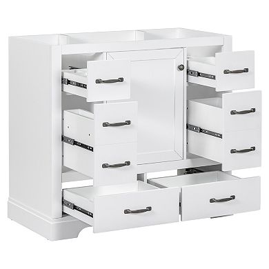 Merax 36" Bathroom Vanity Cabinet，multi-functional Drawer Divider
