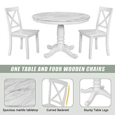 Merax 5 Pieces Dining Table And Chairs Set