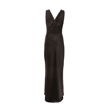 Quiz Women's Satin Wrap Front Maxi Dress