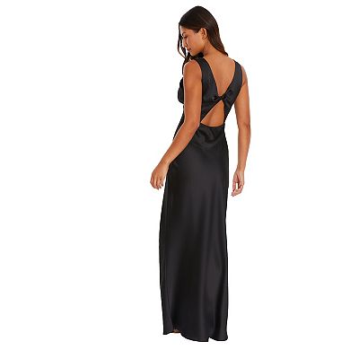 Quiz Women's Satin Wrap Front Maxi Dress