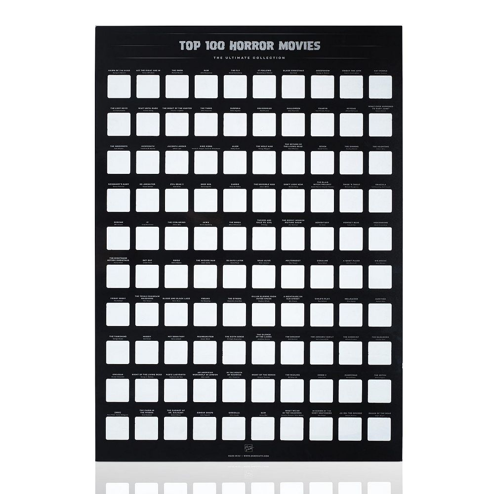 horror movies scratch off poster