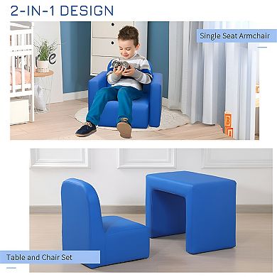 2-in-1 Multifunctional Kids Sofa for play games, Read books, and more