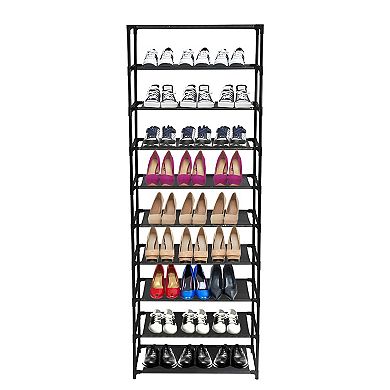10 Tier Stackable Shoe Rack Storage Shelves