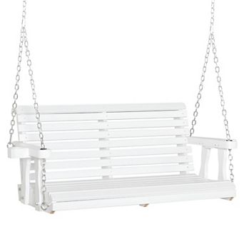 2 Seater Outdoor Patio Swing Chair - White