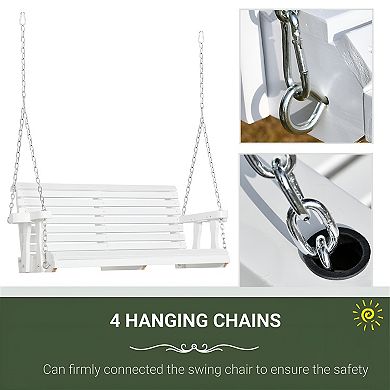 2 Seater Outdoor Patio Swing Chair - White