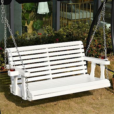 2 Seater Outdoor Patio Swing Chair - White