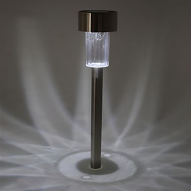 10pcs 5w High Brightness Solar Power Led Lawn Lamps With Lampshades White & Silver