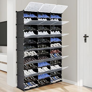12 Tier Portable Shoe Rack Organizer for Up to 72 Pairs - Customizable Storage Solution