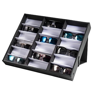 18 Pcs Sunglasses Organizer Eyewear Display Storage Case Tray