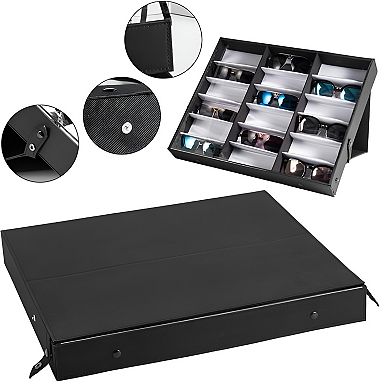 18 Pcs Sunglasses Organizer Eyewear Display Storage Case Tray