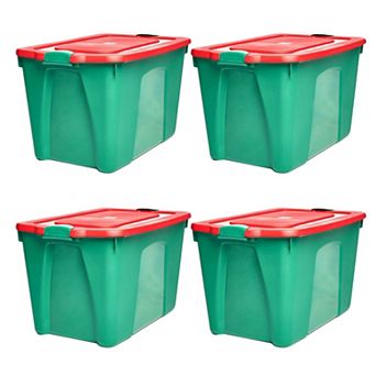 Homz 4-Pack Durabilt 22-Gallon Latching Tough Containers | Holiday