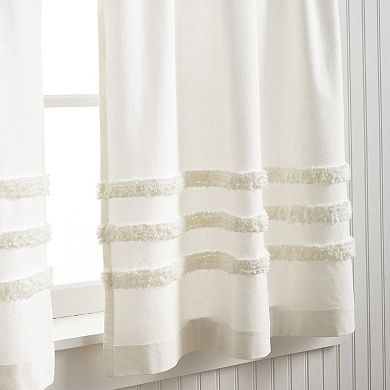 Martha Stewart Waters Edge Tufted 3-Piece Window Valance & Tier Set