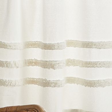 Martha Stewart Waters Edge Tufted 3-Piece Window Valance & Tier Set