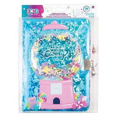 Make It Real 3C4G: Bubble Gum Glitter Locking Journal with Pen