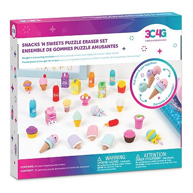 Girls Make It Real 3C4G: Snacks 'N Sweets Puzzle Eraser Set
