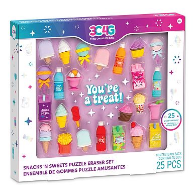 Girls Make It Real 3C4G: Snacks 'N Sweets Puzzle Eraser Set