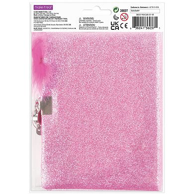 Make It Real 3C4G: Born To Sparkle Glitter Locking Journal with Matching Pom Pen